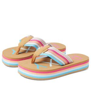 Roxy Girls Chika Hi (Little Kid/Big Kid) Baja Blue/Crazy Pink 5 Big Kid M